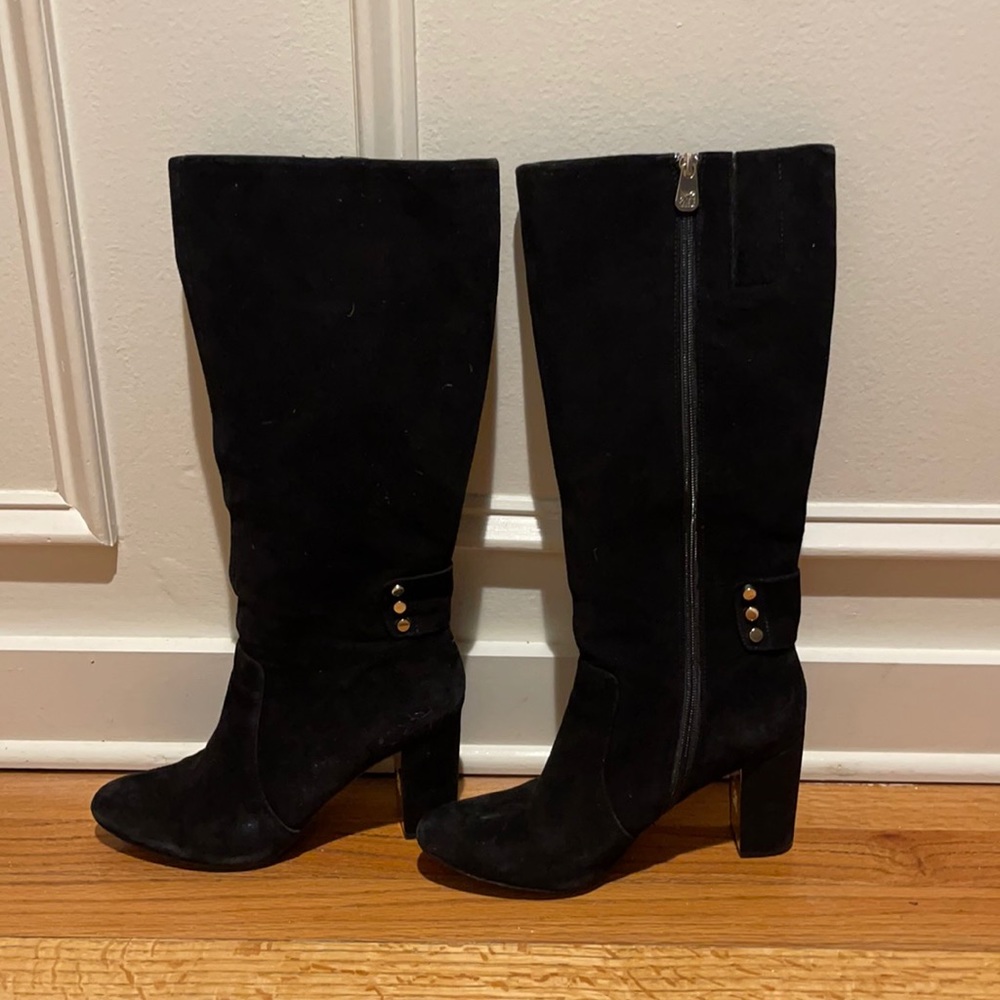 Ann Taylor Suede Boots Black 9